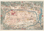 Plakat historyczna mapa Edo Tokio epoka Edo Japonia