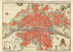 Plakat historyczna mapa Paryża XVII wiek Guillaume de L'Isle