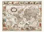 Plakat mapa świata XVII wiek Nova Totius Terrarum Orbis