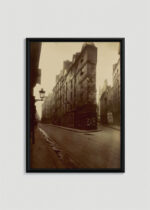 Plakat w drewnianej czarnej ramce: Paryż 1908 Belle Époque Eugène Atget zdjęcie vintage