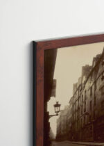 Plakat oprawiony w drewnianą brązową ramkę Vintage Italia: Paryż 1908 Belle Époque Eugène Atget zdjęcie vintage