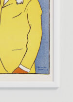 Zbliżenie na detale plakatu oprawionego w drewnianą białą ramkę od Plakatello®: Vignettes of Manhattan (1895)