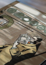 Zbliżenie na detale plakatu: Mężczyzna czytający książkę (ok. 1890-1907)