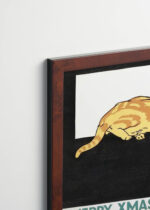 Plakat oprawiony w drewnianą brązową ramkę Vintage Italia: Merry Xmas (1921) świąteczny vintage