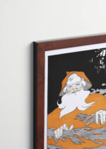 Plakat oprawiony w drewnianą brązową ramkę Vintage Italia: Christmas (1894) świąteczny vintage