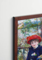 Plakat oprawiony w drewnianą brązową ramkę Vintage Italia: Dwie siostry na tarasie Pierre-Auguste Renoir 1881
