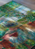 Zbliżenie na detale plakatu: Nad jeziorem Près du Lac Renoir impresjonizm