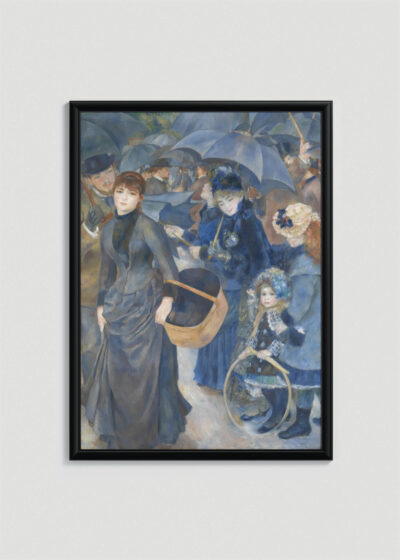 Plakat w drewnianej czarnej ramce: Les Parapluies Parasole Pierre-Auguste Renoir