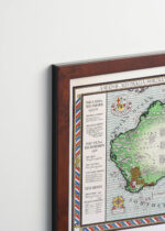 Plakat oprawiony w drewnianą brązową ramkę Vintage Italia: vintage mapa Australii 1927-28 styl kolonialny