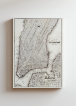 USA historyczna mapa Nowego Jorku XIX wiek Manhattan obraz na płótnie