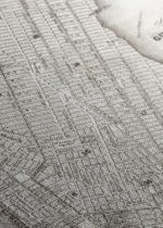 USA historyczna mapa Nowego Jorku XIX wiek Manhattan obraz na płótnie