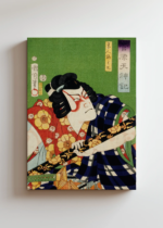 japoński aktor kabuki Toyohara Kunichika ukiyo-e obraz na płótnie