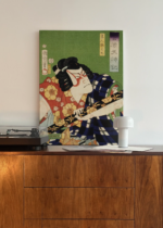 japoński aktor kabuki Toyohara Kunichika ukiyo-e obraz na płótnie