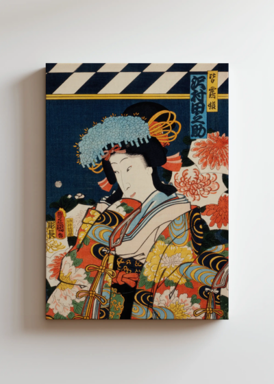 Aktor kabuki Toyohara Kunichika ukiyo-e obraz na płótnie