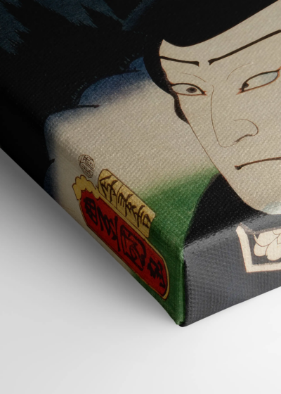Samuraj z mieczem Toyohara Kunichika ukiyo-e obraz na płótnie