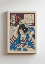 japoński Meiji yakusha-e Toyohara Kunichika ukiyo-e obraz na płótnie