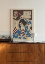 japoński Meiji yakusha-e Toyohara Kunichika ukiyo-e obraz na płótnie