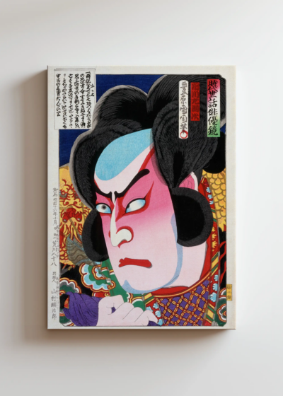 Aktor kabuki wojownik Toyohara Kunichika Meiji obraz na płótnie