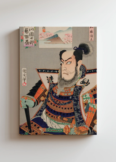 samuraj Toyohara Kunichika ukiyo-e kabuki obraz na płótnie