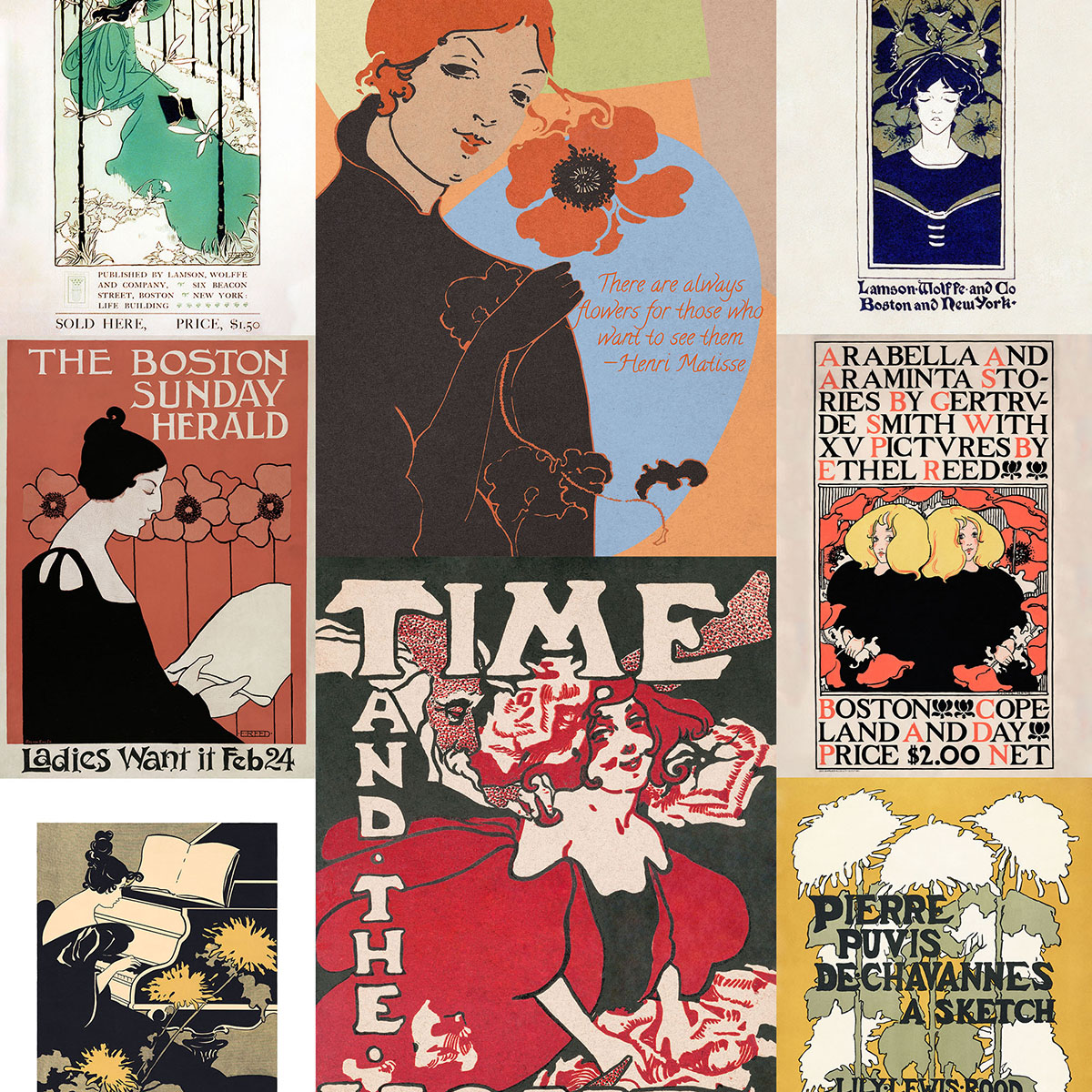 Ethel Reed - Plakaty vintage Art Nouveau USA