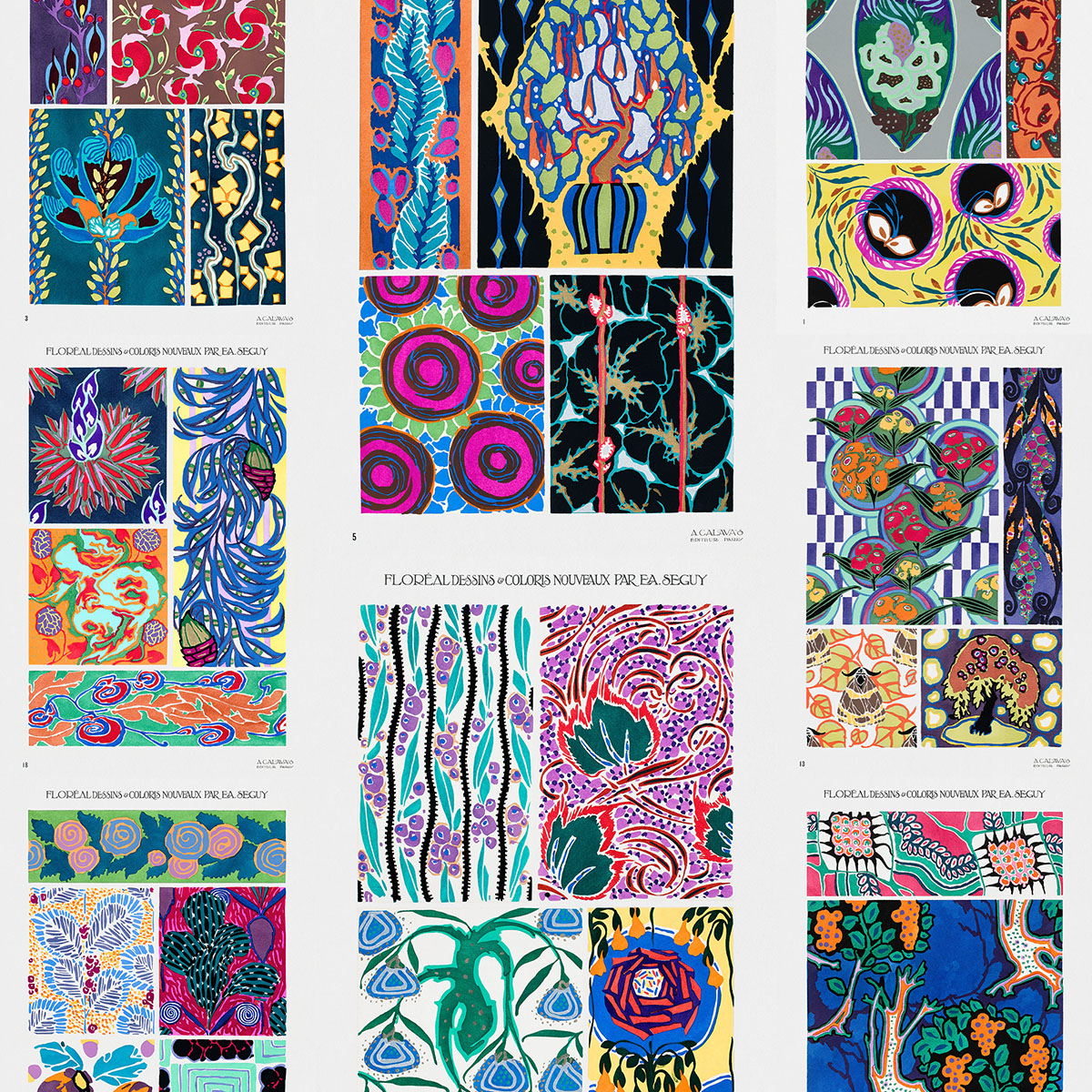 Plakaty Art Déco: E.A. Séguy - Floreal Dessins & Coloris Nouveaux