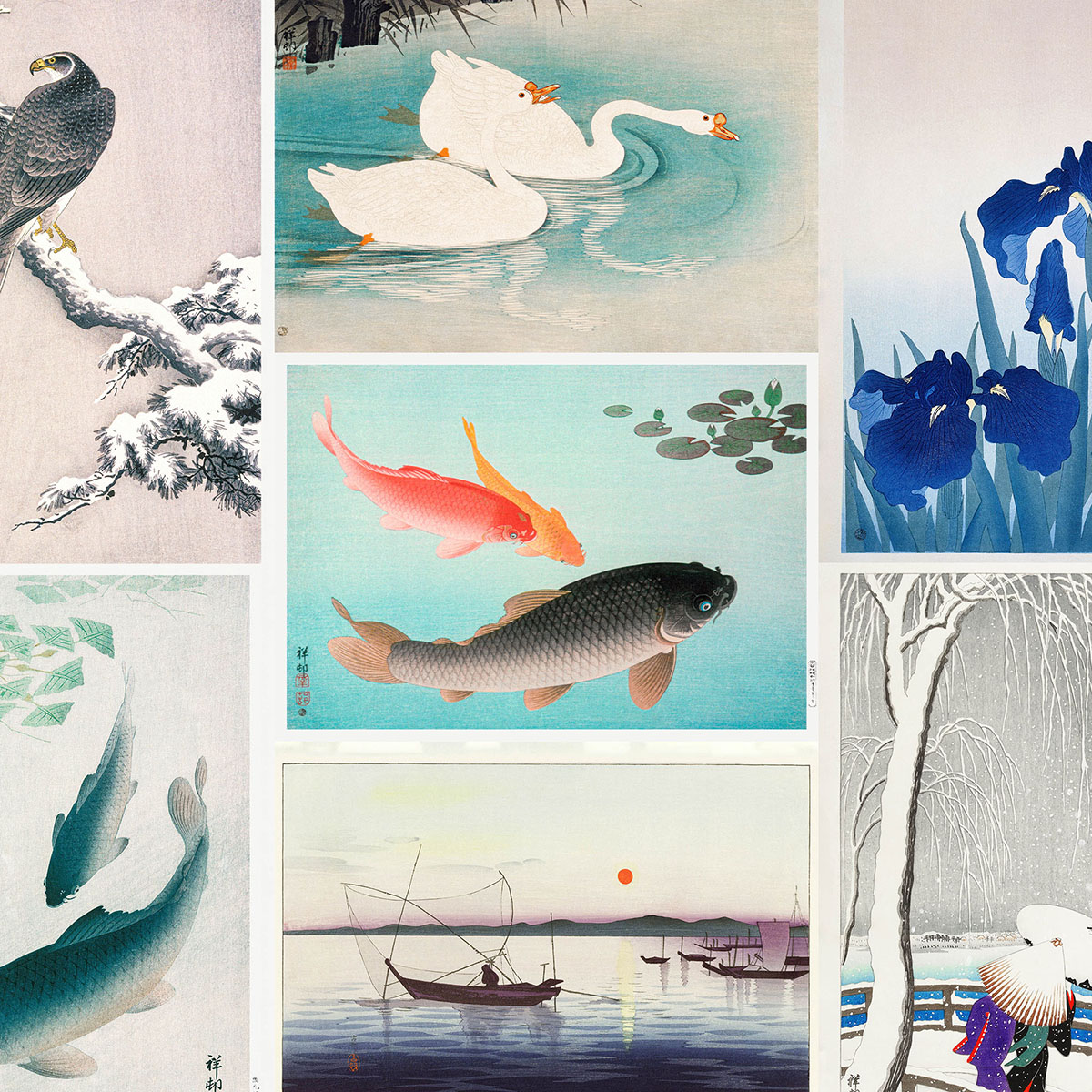 Plakaty Ohara Koson (Shōson) - Reprodukcje Japońskich Drzeworytów z Ptakami